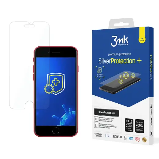 3mk SilverProtection+ aizsargplēve telefona ekrānam iPhone SE (2022)