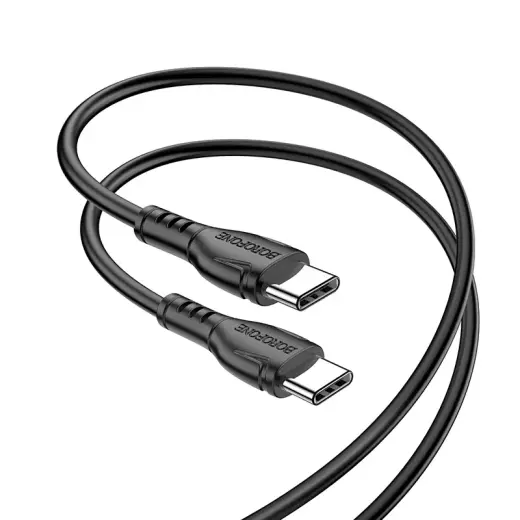 Borofone BX51 Triumph andmeedastus- ja laadimiskaabel | USB-C kuni USB-C | 60W | 1m | must