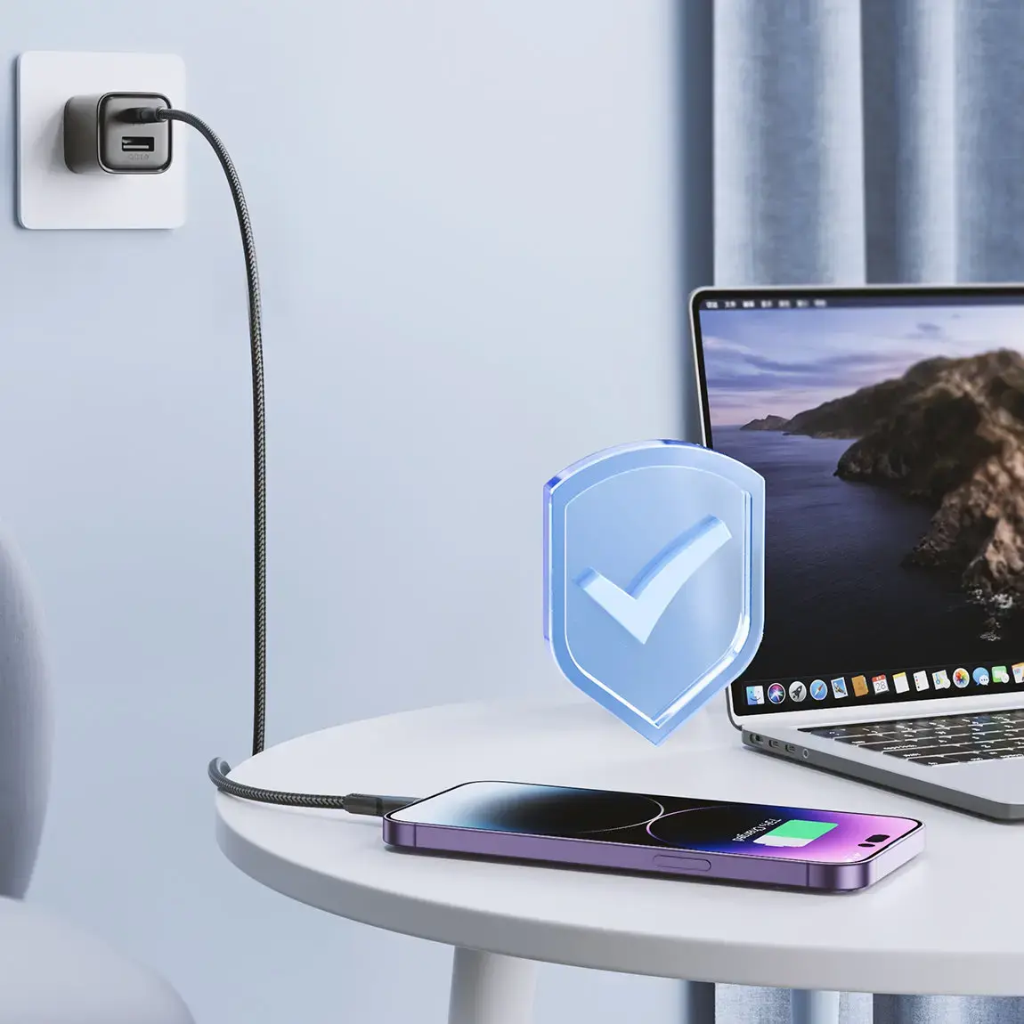Joyroom Surpass Series S-CL020A11 datu pārraides un uzlādes vads | USB-C uz Lightning | 20W | 1.2m | melns