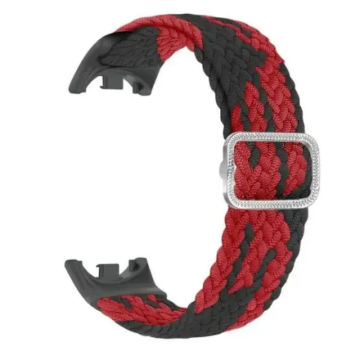 Beline išmaniojo laikrodžio dirželis Xiaomi Mi Band 8 | nailoninis | juodas/raudonas