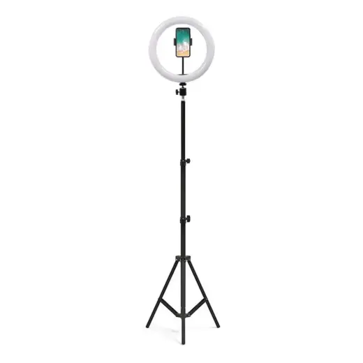 Ring lamp 26cm diameter + tripod 1,6m