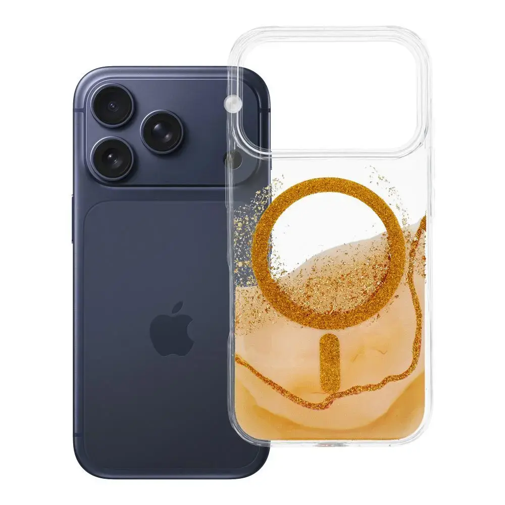 Golden maciņš ar MagSafe atbalstu telefonam iPhone 17 Pro | iPhone 18 Pro zelta krāsā