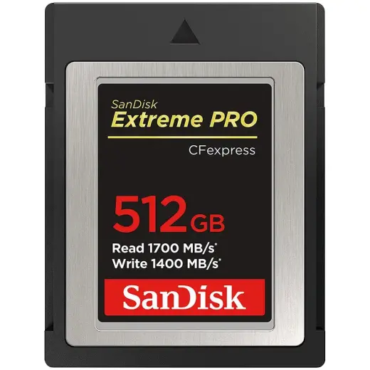 SANDISK Extreme PRO CFexpress Card Type B, 512GB, 1700MB/s Read, 1200MB/s Write
