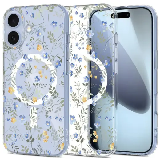 TECH-PROTECT FLEXAIR maciņš ar MagSafe atbalstu telefonam Apple iPhone 17 spring flowers