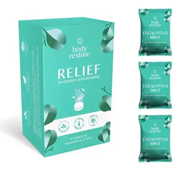 Body Restore Shower Steamers Set ( Eukalyptus a Máta ) - Sada aromatických tablet do sprchy 3.0ks