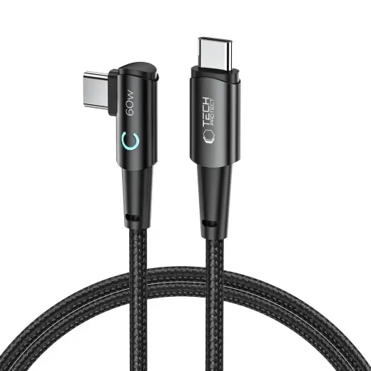Tech-Protect UltraBoost L data transfer and charging cable | USB-C to USB-C | 60W | 1m | gray