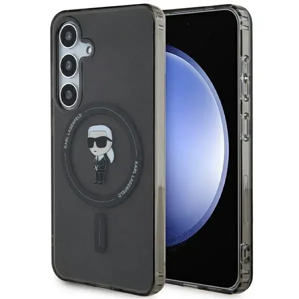 Karl Lagerfeld KLHMS24SHFCKNOK S24 S921  czarny|black hardcase IML Ikonik MagSafe