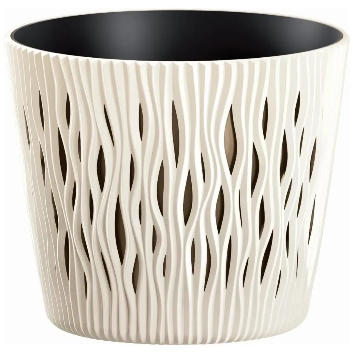 Prosperplast Flower pot Sandy Round 14x16cm, light yellow