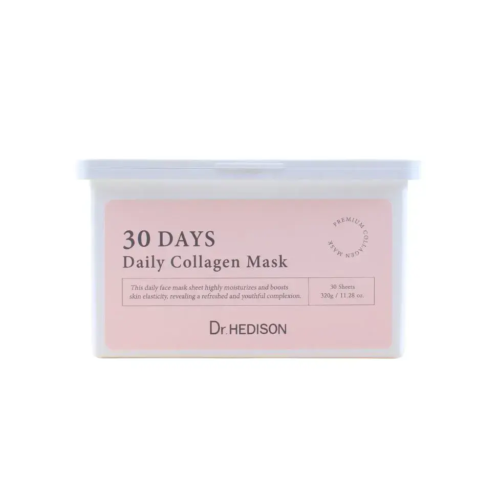 Set, Dr. Hedison, 30 Days Daily Collagen, Vegan, Intense Hydration, Sheet Mask, Face, Daily, 30 pcs, 320 g
