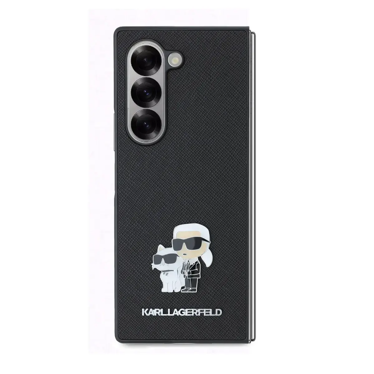 Karl Lagerfeld PU Saffiano Karl and Choupette Case for Samsung Galaxy Z Fold 6 Black