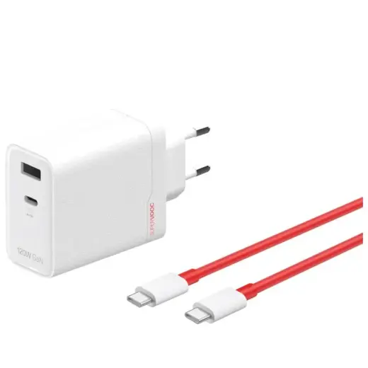 OnePlus SUPERVOOC 120W tīkla lādētājs | 120W | USB-A, USB-C | balts | ar USB-C vads komplektā