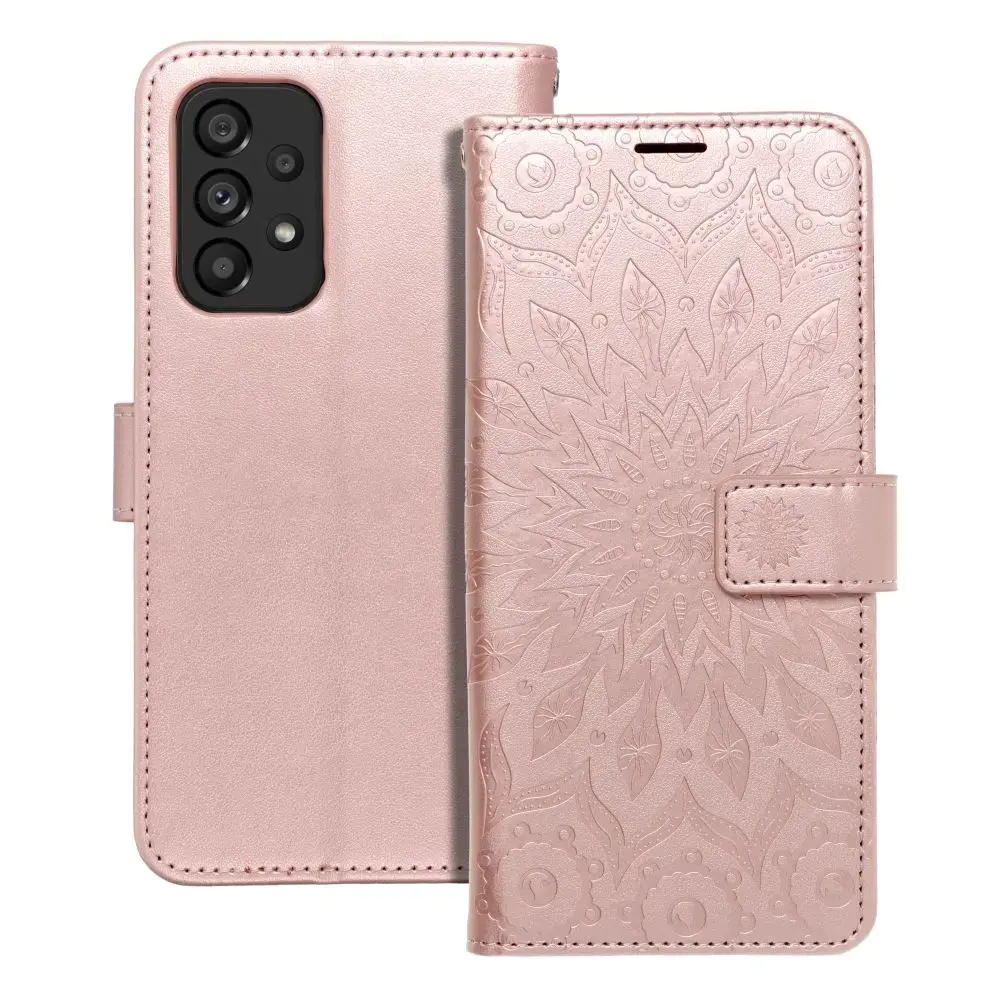 MEZZO mandala grāmatveida maciņš telefonam Samsung Galaxy A53 5G (A536) rozā