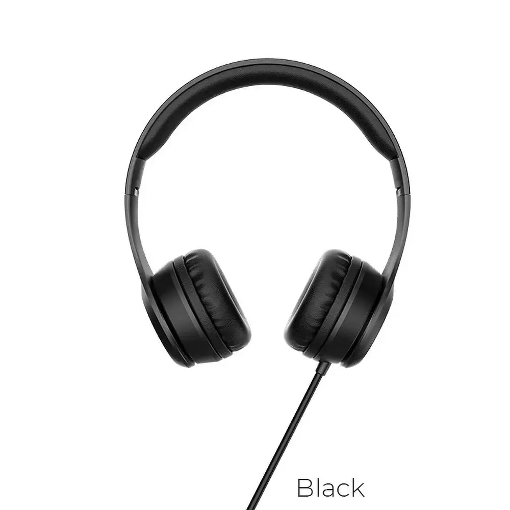 Wire headphones Jack 3,5 mm Hoco W21 black
