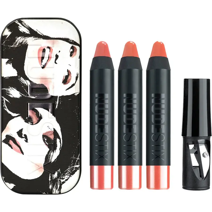 Set Nudestix: Gel Color, Cruelty Free, High Shine, Lip & Cheek Balm 2-In-1, Ally, 2.8 g + Gel Color, Cruelty Free, High Shine, Lip & Cheek Balm 2-In-1, J Mama, 2.8 g + Gel Color, Cruelty Free, High Shine, Lip & Cheek Balm 2-In-1, Tay Tay, 2.8 g
