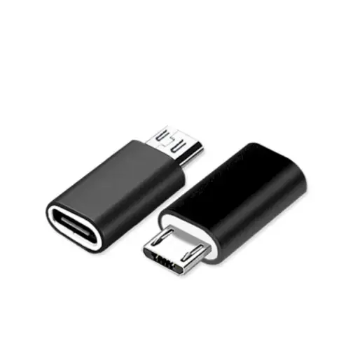 Fusion adapteris Type-C uz Micro USB melns