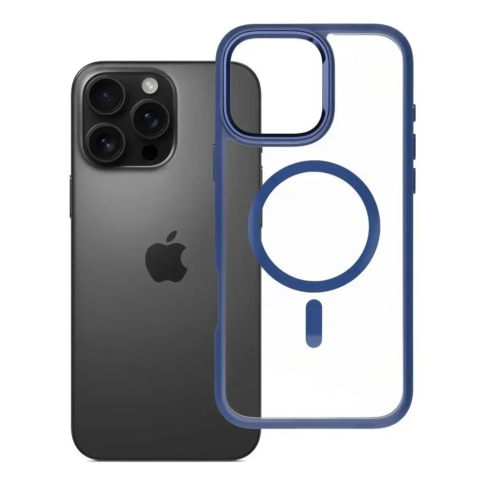 ROAR Mag Bumper maciņš ar MagSafe atbalstu telefonam iPhone 16 Pro Max tumši zils