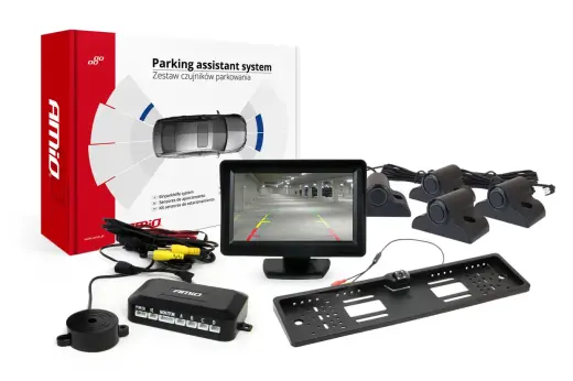 Parking assistant system TFT01 4,3" with HD-402-LED 4 sensors black Truck