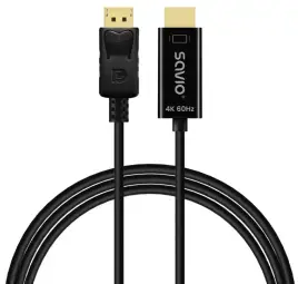 Kabelis SAVIO Display Port - HDMI 4K 60Hz 1,5m