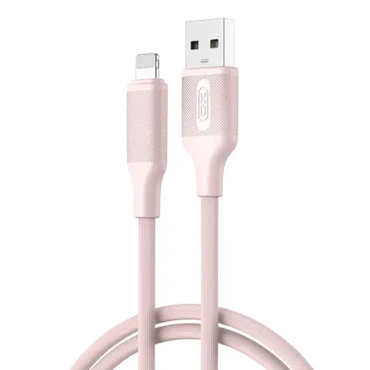 XO NB265 провод для передачи данных и зарядки | USB-A на Lightning | 12W | 1m | розовый