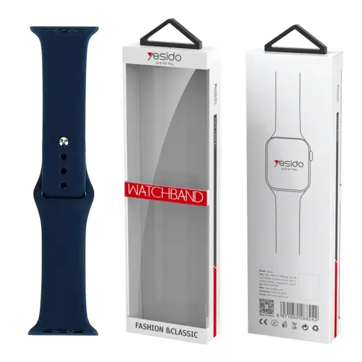 YESIDO WB44 SILICONE STRAP FOR iWATCH S 42/44/45 (97+118) #47 DEEP BLUE