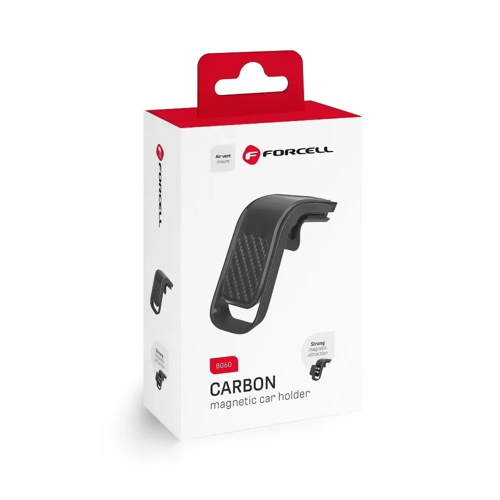 Car phone holder Forcell F-Grip Carbon B060 air vent black