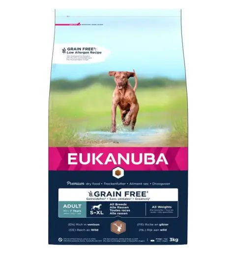 Сухой корм для собак - Eukanuba Adult All Venison Grain Free, 3 кг