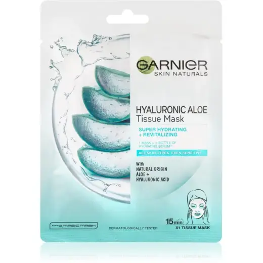 GARNIER - Hyaluronic Aloe Serum Tissue Mask - Textile Face Mask with Aloe Vera 28.0g