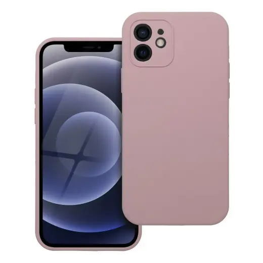 Silicone 2mm maciņš telefonam iPhone 12 smilškrāsas rozā
