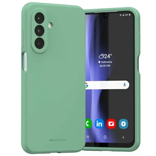Etui Mercury Silicone Sam A26            zielony|green