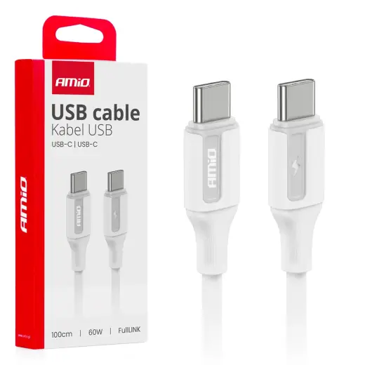 AMiO AMIO-03920 провод для передачи данных и зарядки | USB-C на USB-C | 60W | 1m