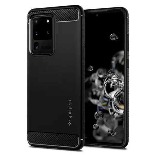 Spigen Rugged Armor Silicone Case For Samsung G988 Galaxy S20 Ultra Black