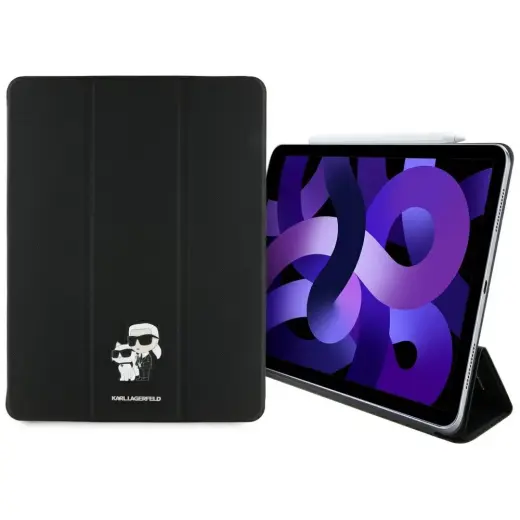 Karl Lagerfeld KLFC13RM24SAKCK iPad Air   13" 2024 Book Cover czarny|black Saffiano Magnetic Karl &Choupette