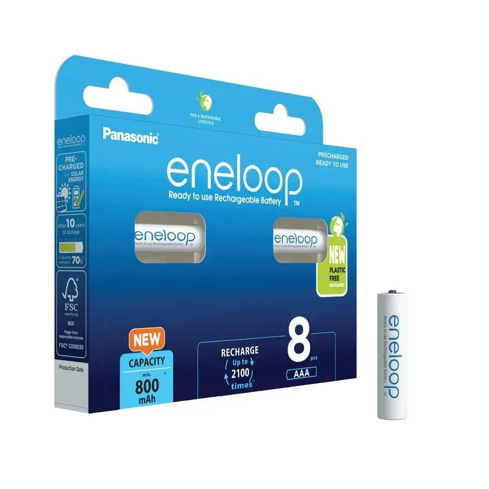 Panasonic Eneloop AAA 800 mAh rechargeable - 8 pcs