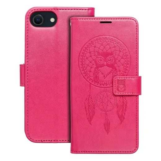 MEZZO dreamcatcher knyginio tipo telefono dėklas iPhone 7 | iPhone 8 | iPhone SE (2020) | iPhone SE (2022) rožinis