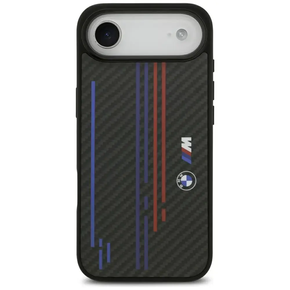 BMW M Kevlar Lines & Logo maciņš ar MagSafe atbalstu telefonam iPhone 17 Air melns