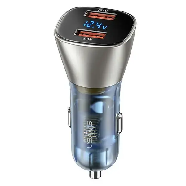 USAMS C29 US-CC154 automašīnas lādētājs | 45W | QC | USB-A | gaiši zelta