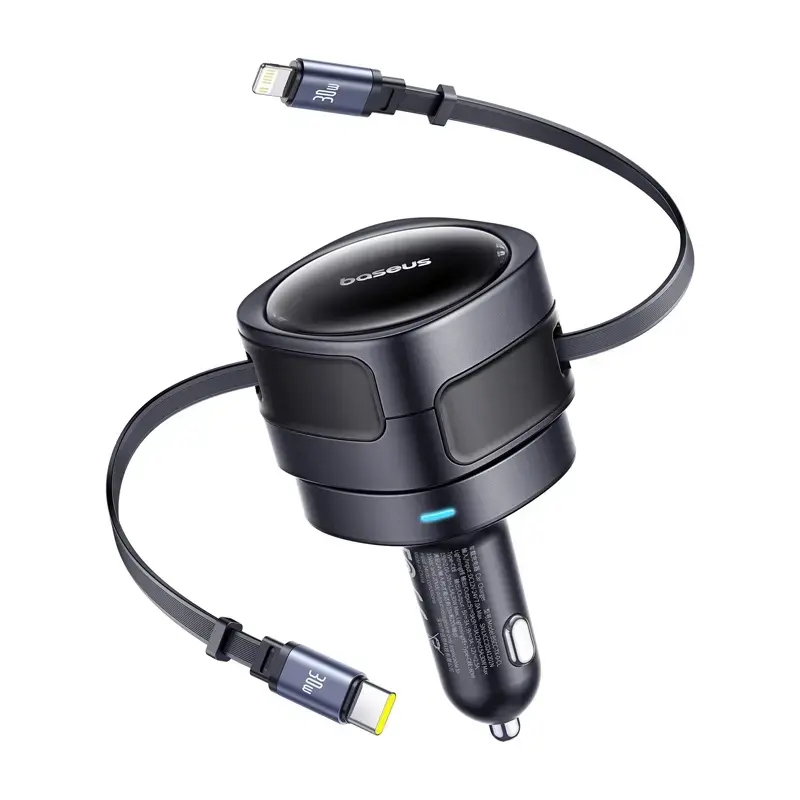 Baseus Enjoyment Max automašīnas lādētājs | 60 W | USB-C, Lightning | melns