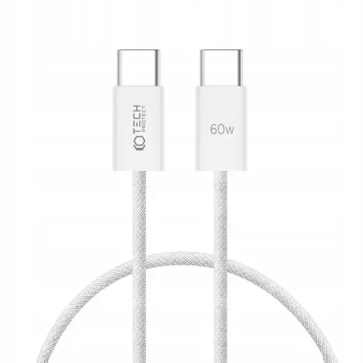 Tech-Protect UltraBoost Classic USB-C | USB-C PD cable 60W 3A 0.25m - white