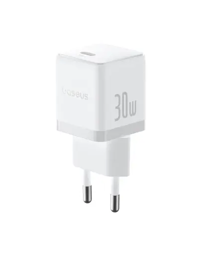 Wall Fast Charger Palm 30W USB-C QC3.0 PD3.0 with USB-C Cable 1m, White