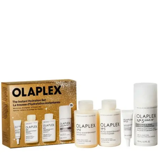 Set Olaplex: No.4 Bond Maintenance, Hair Shampoo, Repairing & Strengthening, 100 ml + No.5 Bond Maintenance , Hair Conditioner, Hydrating & Strengthening, 100 ml + No. 0.5 Scalp Longevity Treatment, Scalp Lotion Treatment, For Hydration, 5 ml + No.5 Leave-In, Hair Leave-In Conditioner, Moisturising, 100 ml