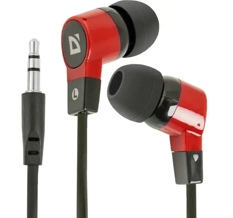 Wired earphones BASIC 619 black-red
