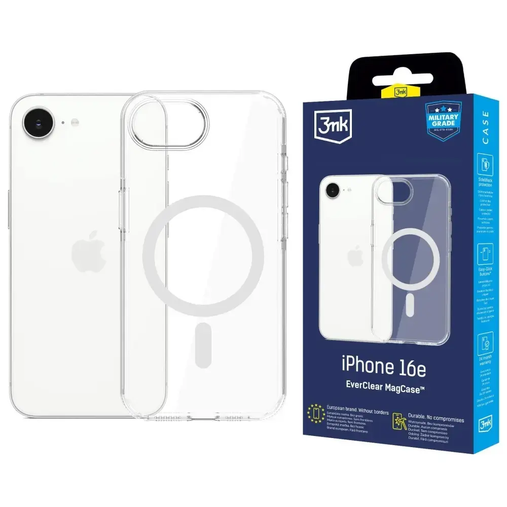 3MK EverClear MagCase for Apple iPhone 16e