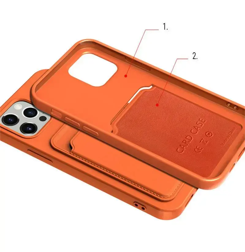 Card Case Silicone Wallet Wallet With Card Slot Documents For Samsung Galaxy A42 5G White