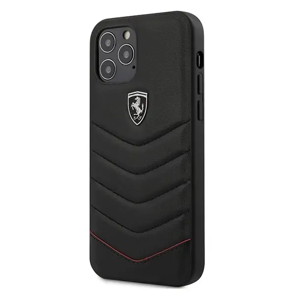 Ferrari Off Track Quilted maciņš telefonam iPhone 12 | iPhone 12 Pro melns