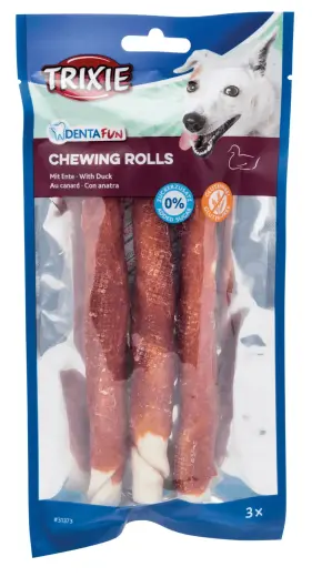 Gardums suņiem : Trixie Chewing Rolls with Duck 17cm, 3*140g.