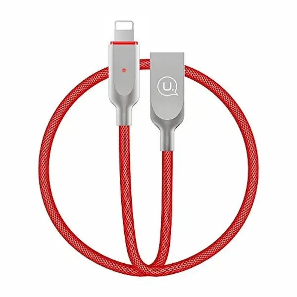 USAMS U-Sun datu pārraides un uzlādes vads | USB-A uz Lightning | 1.9m | sarkans