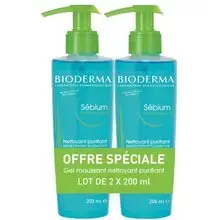 Sébium Gel Moussant Duo - Sada čisticích pěnivých gelů pro smíšenou až mastnou pleť