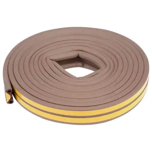 Sealing rubber blister P profile brown 6m