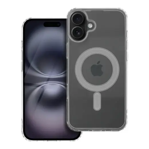 Clear Mag telefono dėklas su MagSafe palaikymu iPhone 16 Plus skaidrus