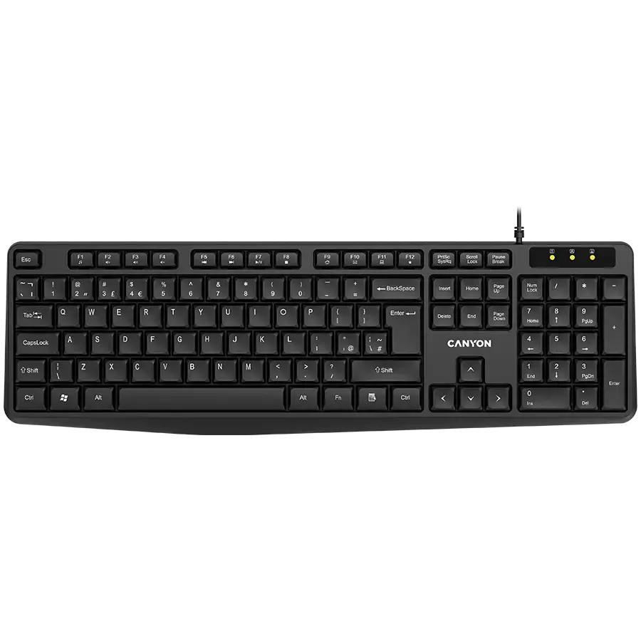 CANYON keyboard KB-1 EN/RU Wired Black